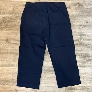 Slim-Sation Navy Blue Capri Pants Tummy‎ Butt Control Stretch Size 4